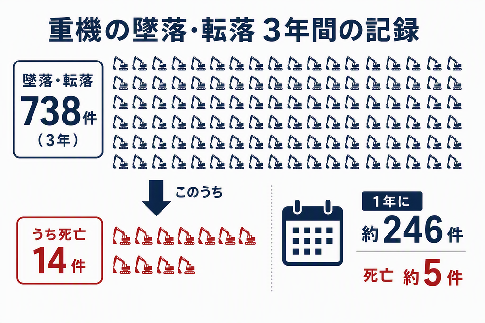 重機の転落死は、3年で14件という珍しくない現実