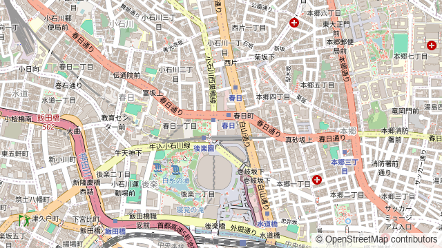 東京都文京区）のおおよその範囲を示す地図
