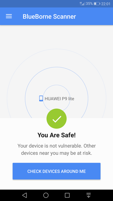 Huawei P9 lite Bluetoothセキュリティホール BlueBorne チェック結果
