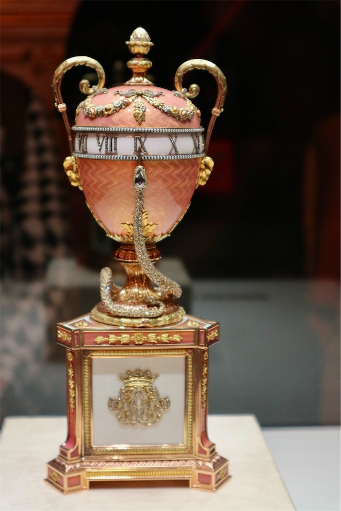 インペリアルイースターエッグ ブルーサーペント ロマノフ朝レプリカ高