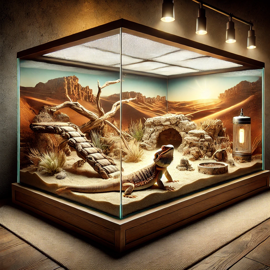 フトアゴヒゲトカゲのケージ選び：最適な環境を整えよう！ - 苔むす