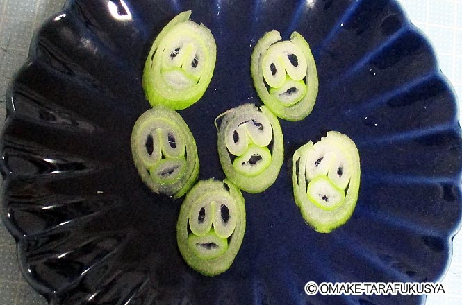 ネギに顔