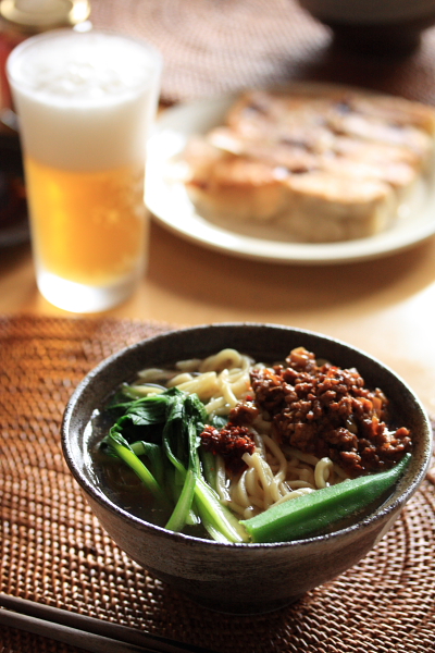 ビールとタンタンメン