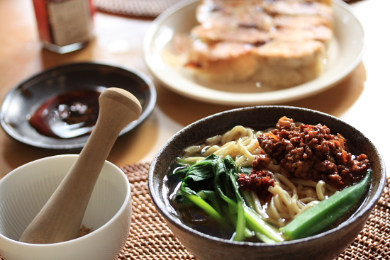 手打ち中華麺で作った担々麺