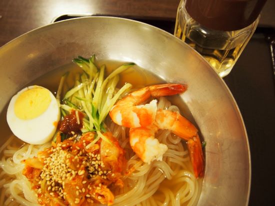 横浜の万葉倶楽部で食べた冷麺