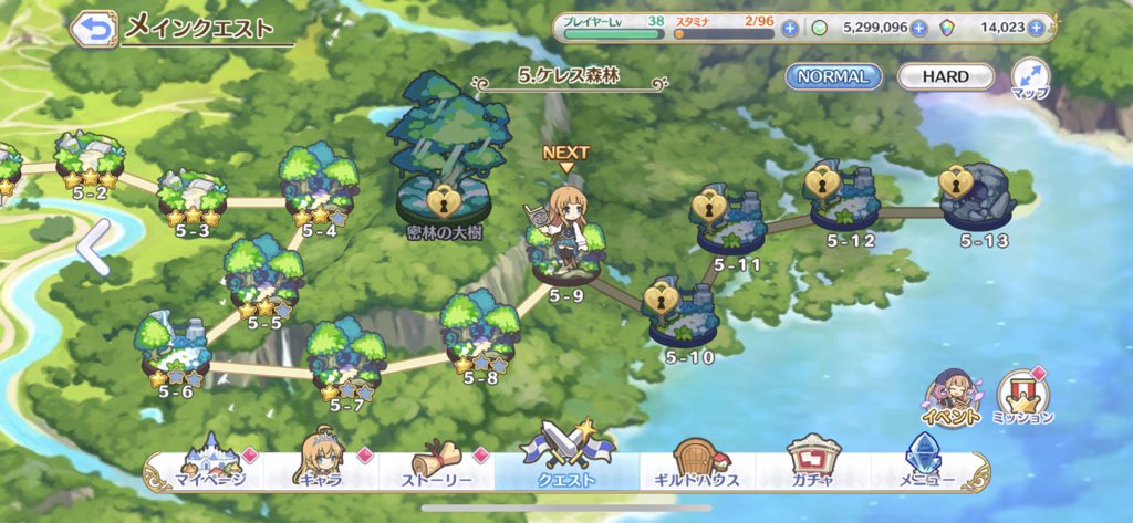プリコネ進捗 3日目 おみーずくらふと
