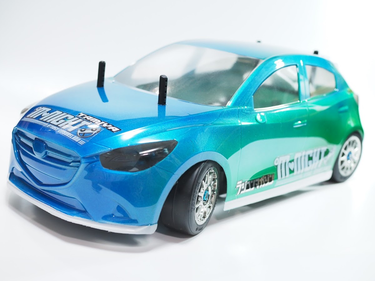 MAZDAデミオ軽量ボディをフロストカラーで塗装しました！ タミヤ