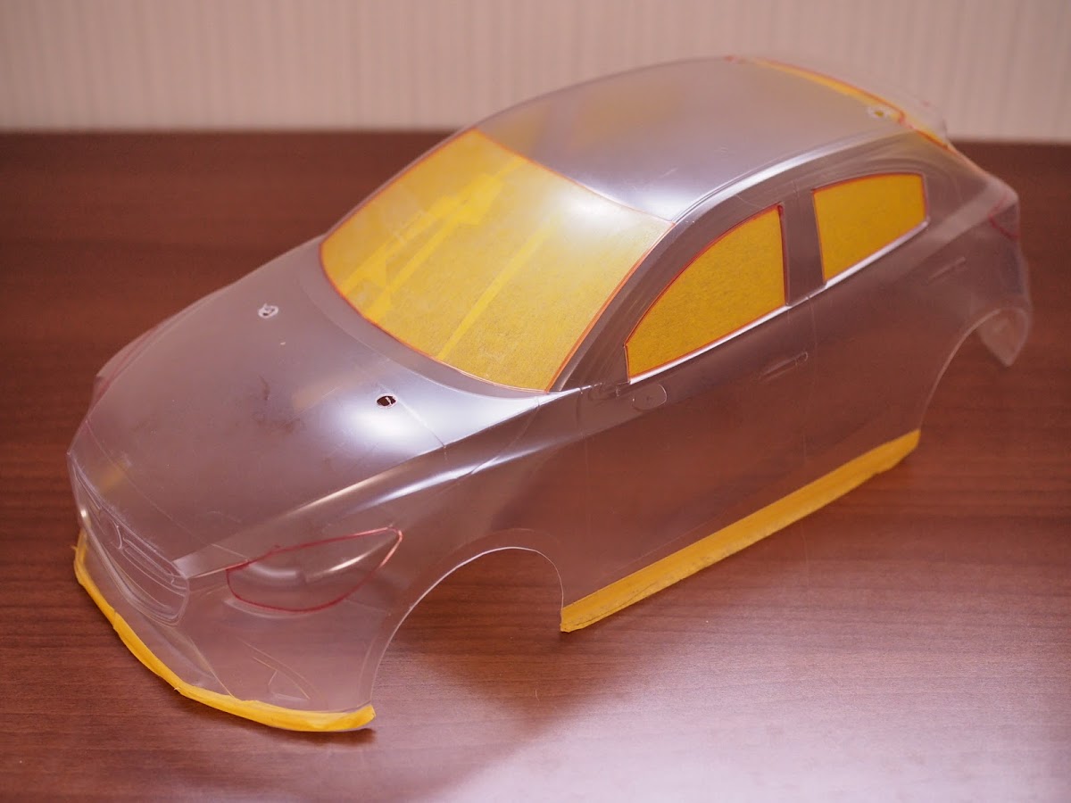 MAZDAデミオ軽量ボディをフロストカラーで塗装しました！ タミヤ