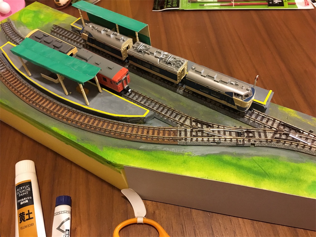 Bトレイン用　自作レイアウト　ミニカーブレールC140（F）30°60°使用 Bトレイン用自作レイアウトミニカーブレールC140（F）30°60°使用