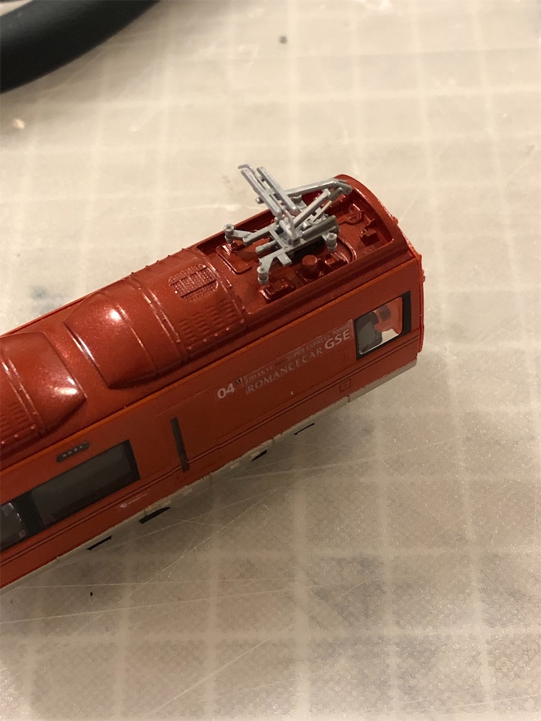 Bトレにシングルアームパンタをつける - いまさらながらショーティーに