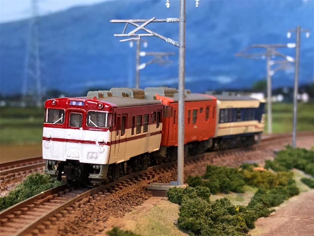 【TOMIX 98958】キハ48 545　只見縁結びラッピング キハ40新潟色・青・キハ48只見縁結びセット 入線です。TOMIX