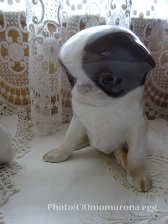 ペキニーズの仔犬たち*ロイヤルコペンハーゲンの陶器フィギュリン - お