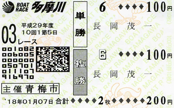 ボートレース　記念舟券 ボートレース 記念舟券 馬場貴也 - メルカリ