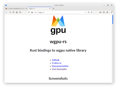 WebGPU in Firefox Nightly ( Linux ) - GNUstep プログラミング
