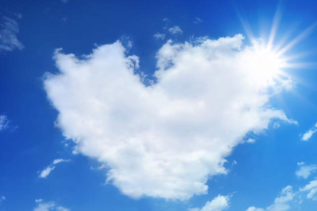 ハート ハート型の雲