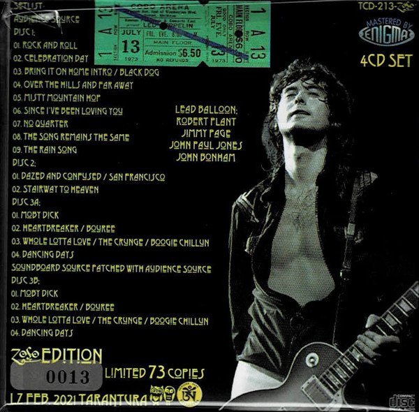 Led Zeppelin『最後の電気D·デイズ』(1973年7月13日デトロイト公演