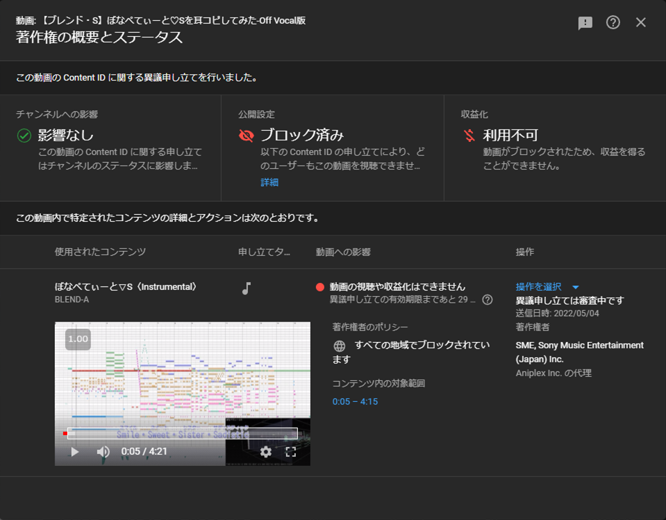 ぼなぺてぃーと♡S 異議申し立て審査中