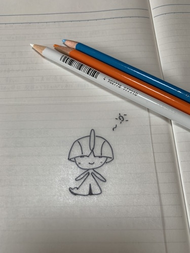 f:id:oniwa_hanauta:20190731124609j:plain ラルトス下書き 裏面塗り