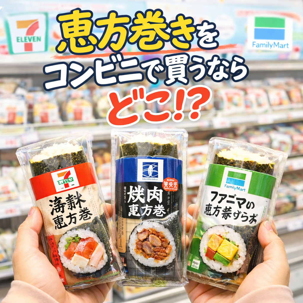 セブン・ローソン・ファミマの恵方巻き比較｜２０２６年はどこが美味しい？予約・当日購入まで