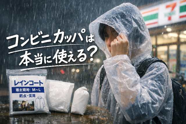 コンビニのカッパは高い？安い？100均・ワークマンと徹底比較した結論まとめ
