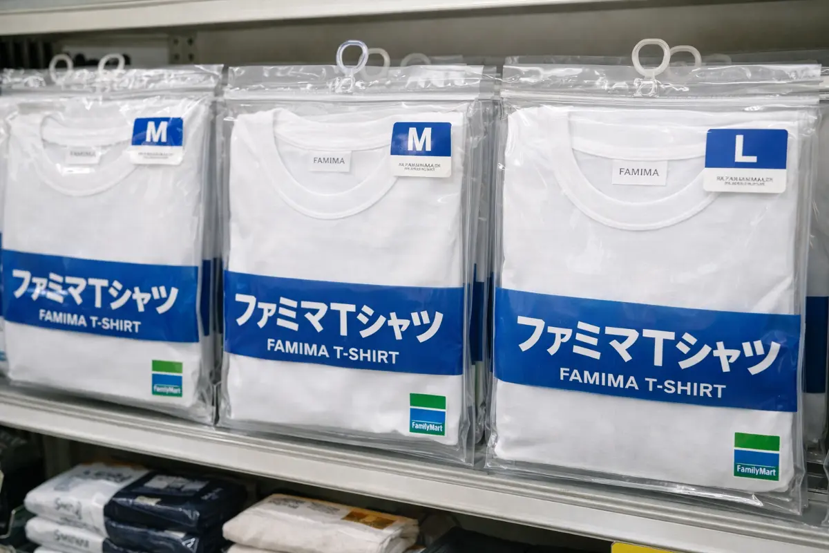 ファミマTシャツパッケージ（ファミリーマートの衣料品コーナー商品）
