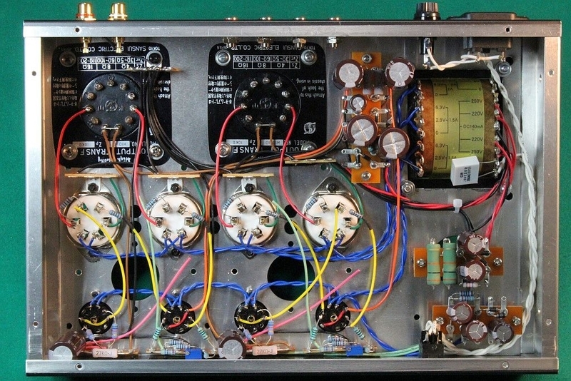 42プッシュプルアンプ・配線完了 - おんにょの真空管オーディオ