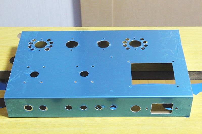 12B4Aシングルアンプ・シャーシと裏蓋の加工～仮組み - おんにょの