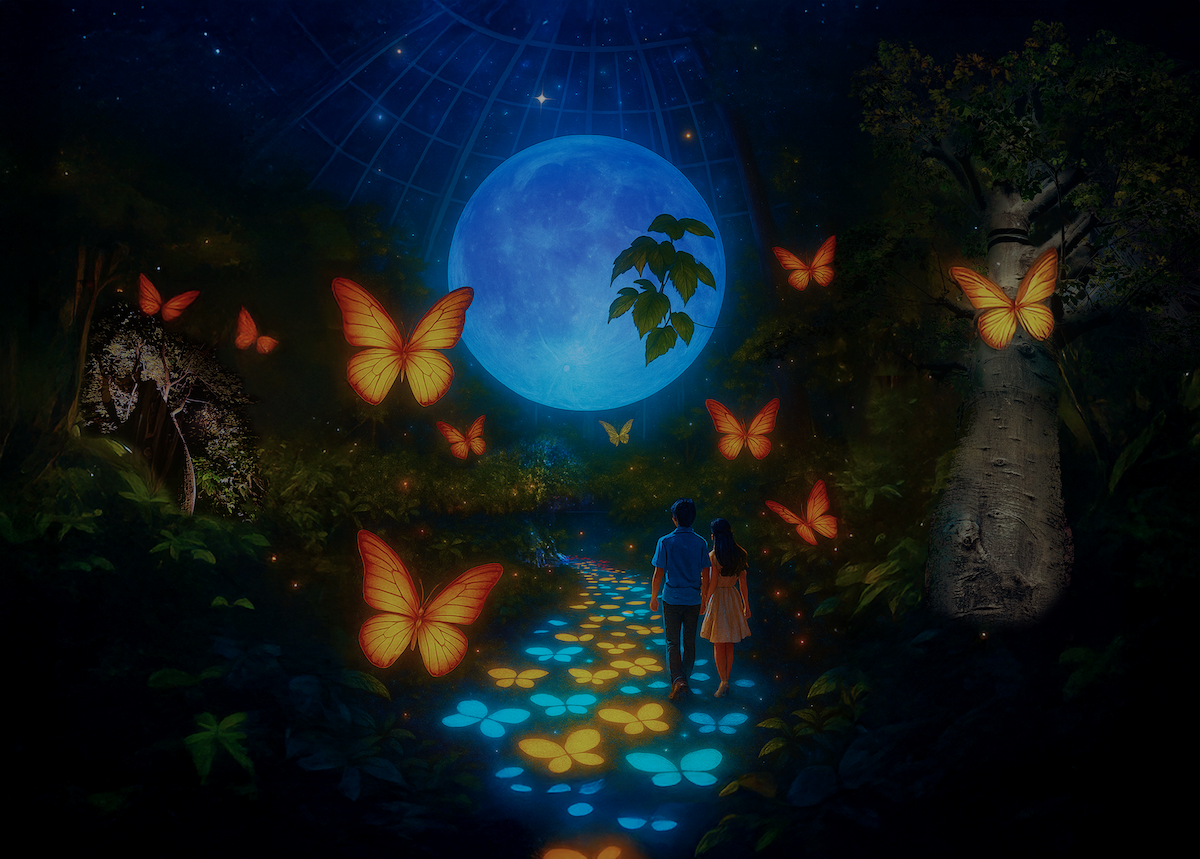 山口宇部に満月が灯る夜夜の植物館「TOKIWAナイトミュージアム」で心