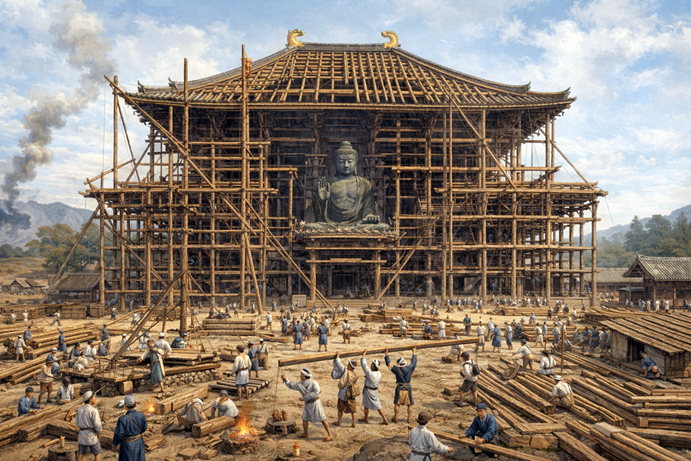 東大寺大仏殿のミニチュア建物と言われる奈良県奈良市菅原町の喜光寺