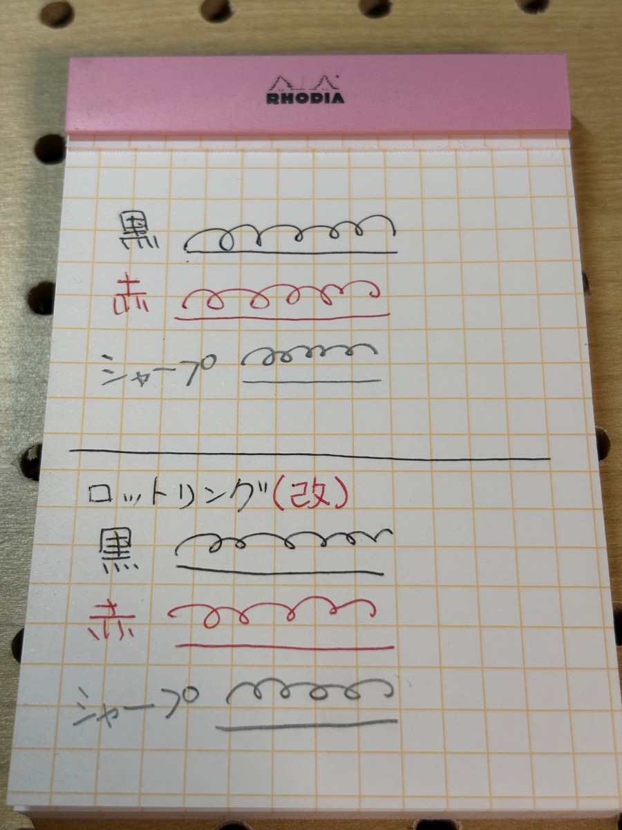 "試し書きしの写真"