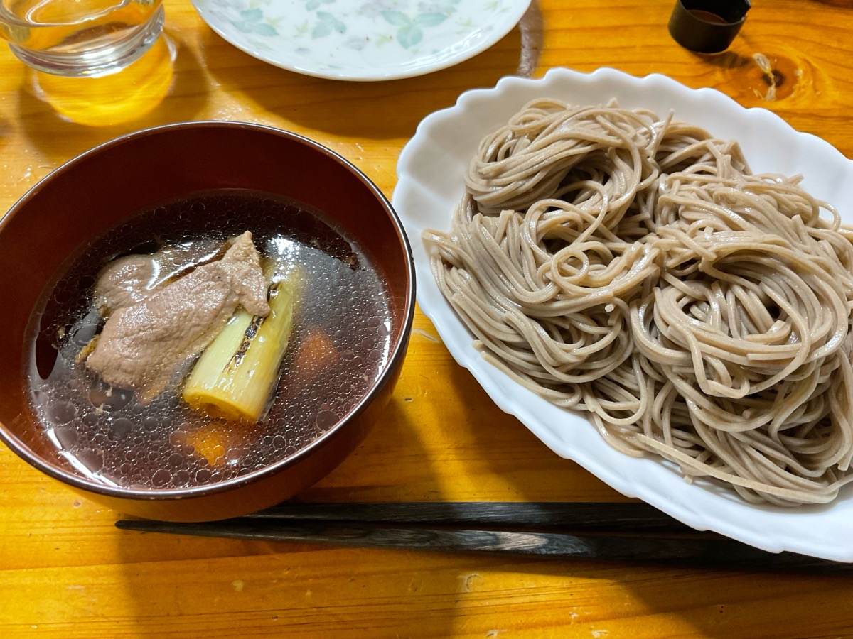 "完成した鴨蕎麦の写真"
