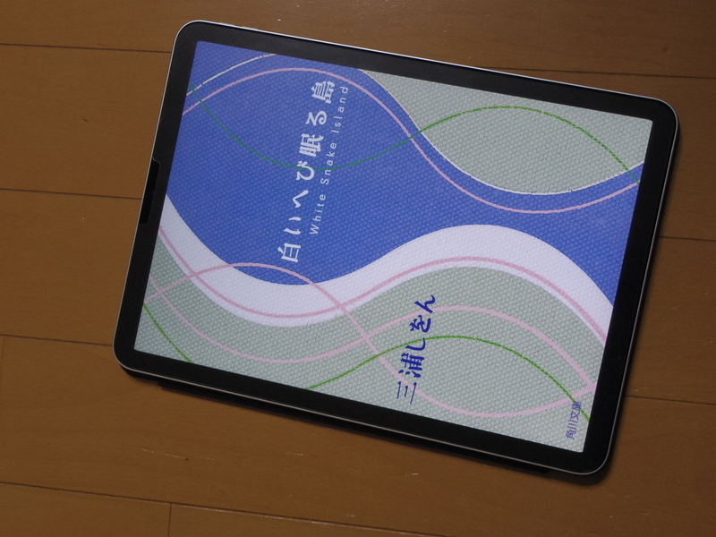 "小説『白いヘビ眠る島』の表紙の写真"