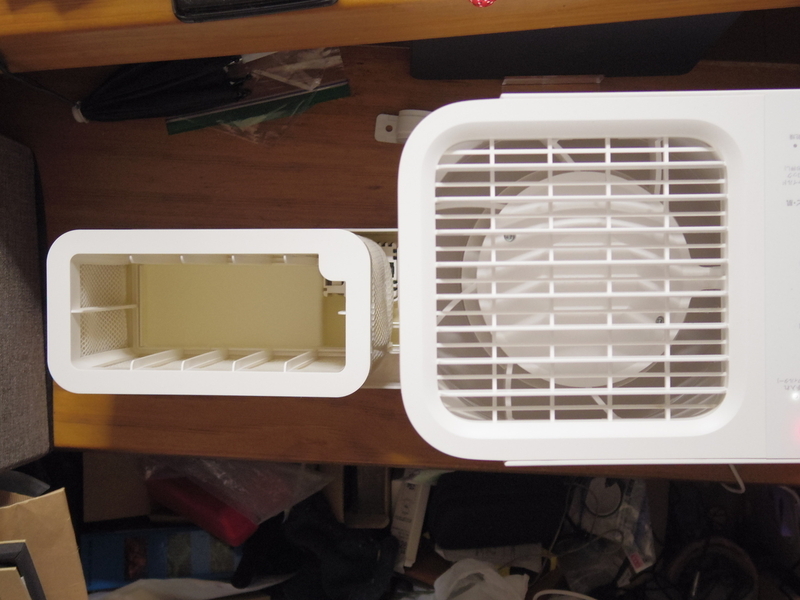 本体から『水回り』の機器類を外した写真（上面から）