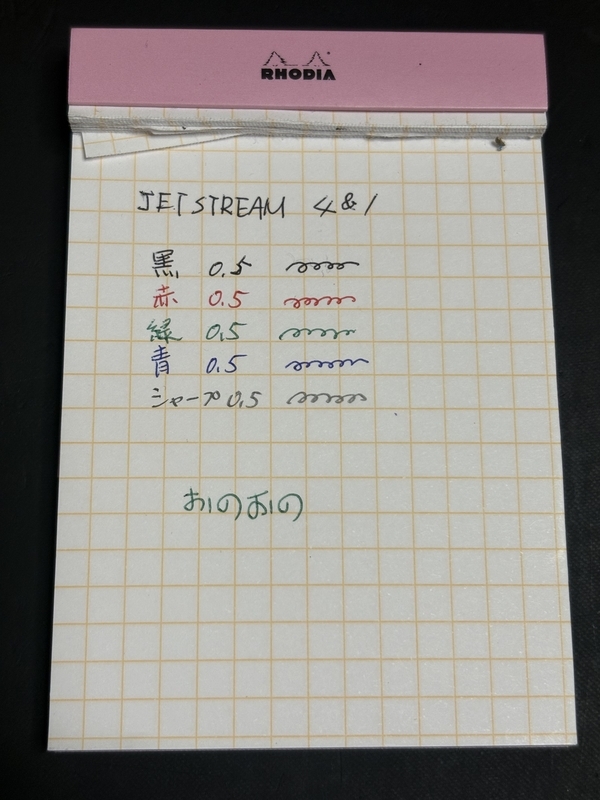 試し書き