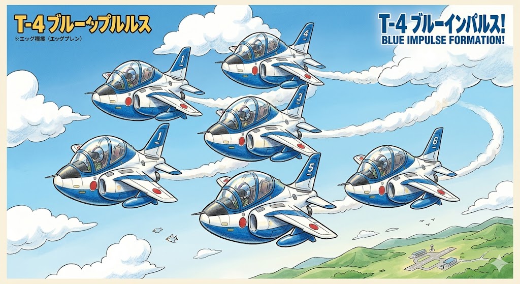 生成AIに描いてもらったブルーインパルス