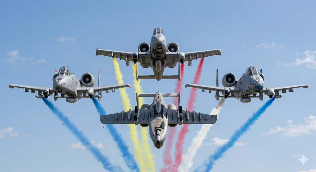 A-10編隊飛行の写実的