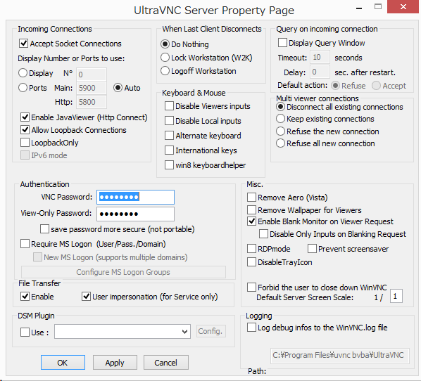 Ultravncのserver側の設定の日本語訳 物理の駅 By 現役研究者