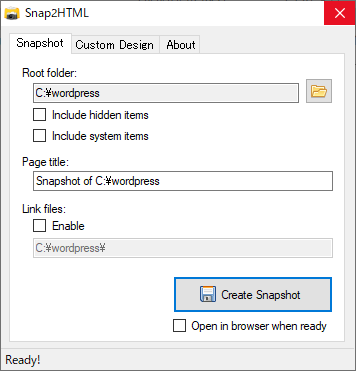 フォルダ構造を動的なhtmlとして出力できる Snap2html Windowsソフトマニアクスpiranti Lunak