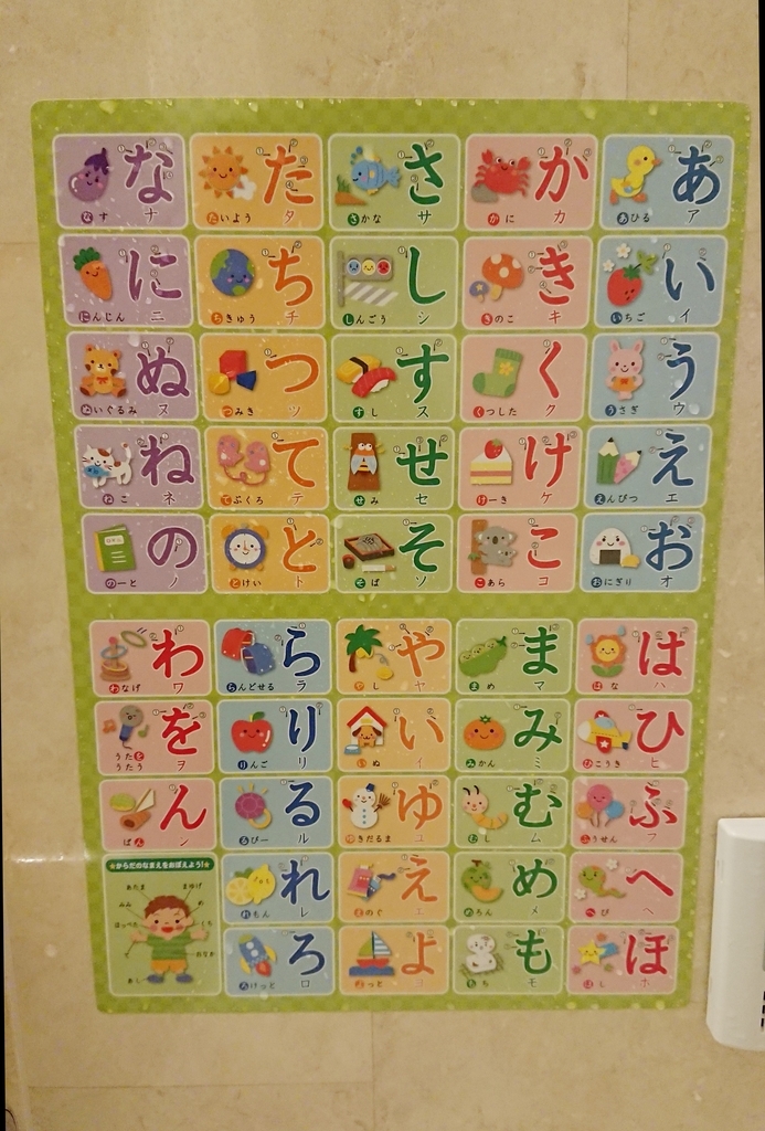 ダイソー　おふろでおけいこ　ひらがな