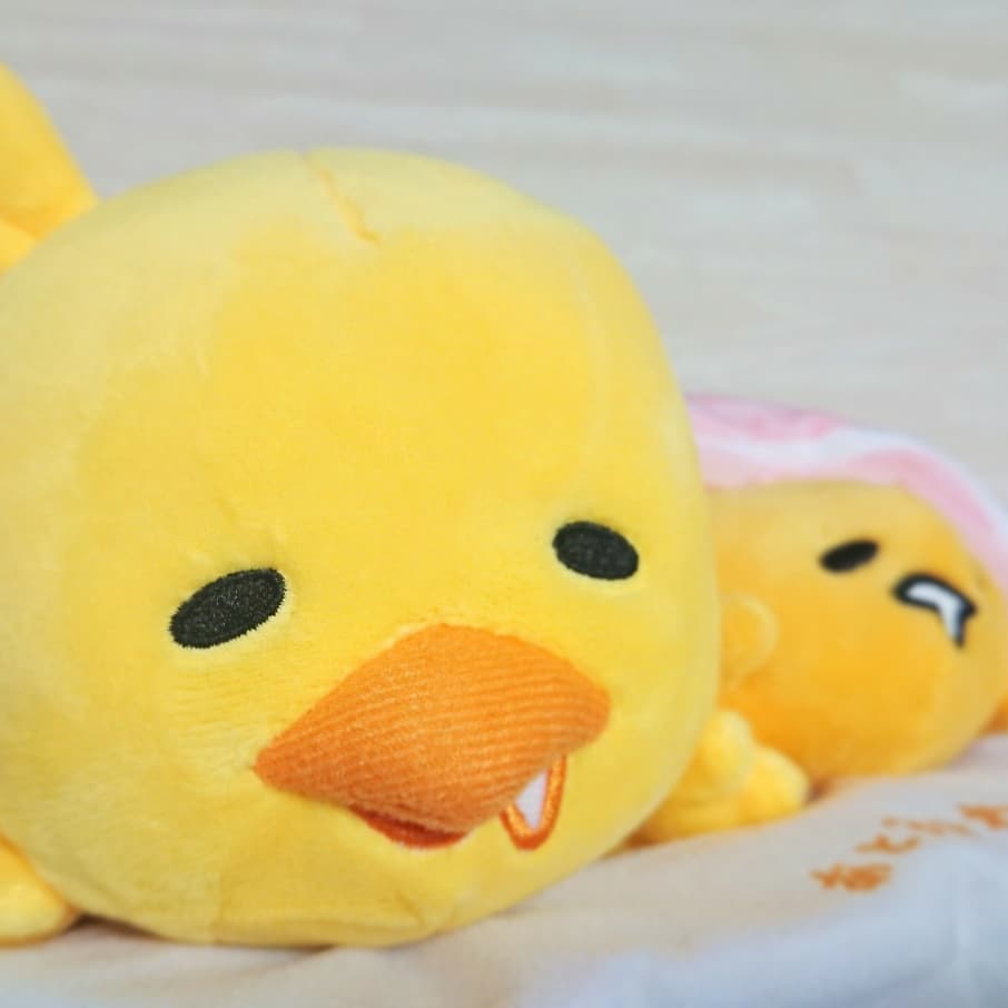 f:id:oomametomame:20190714203208j:plain ぐでひよこちゃんぬいぐるみ