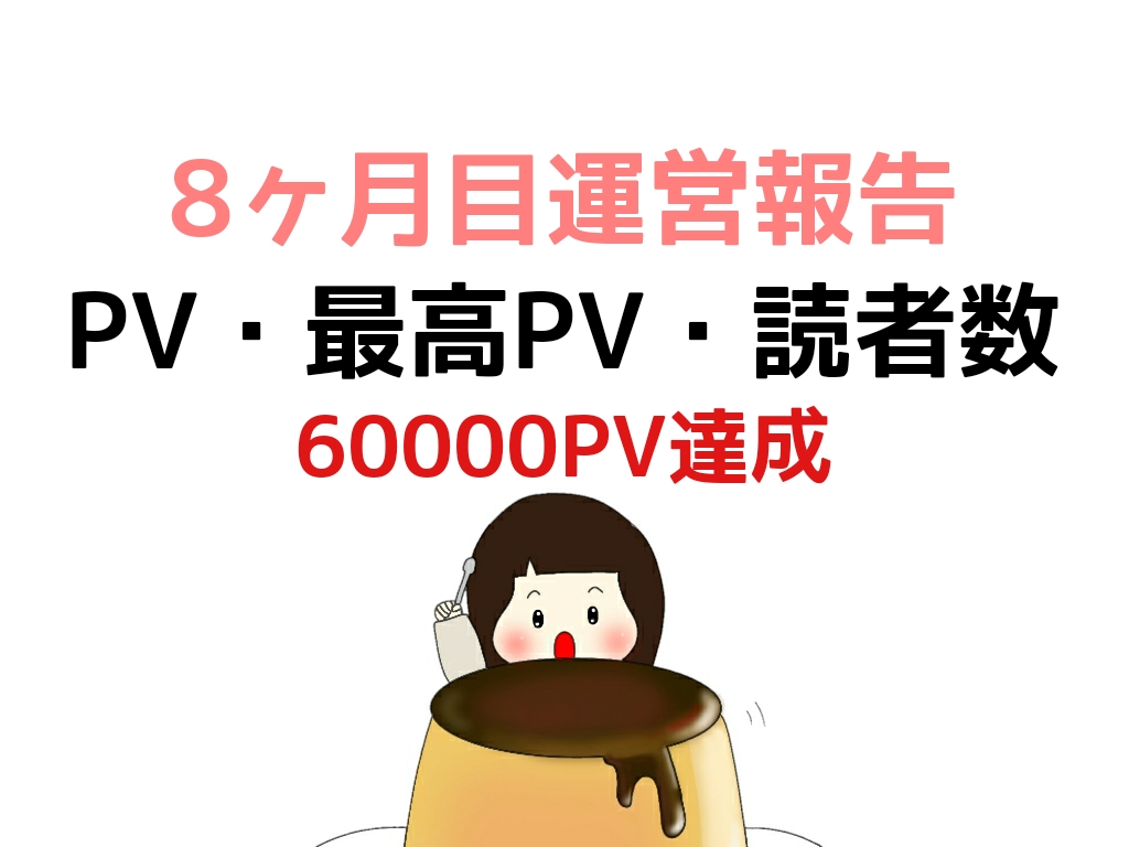 ブログ8ヶ月目運営報告