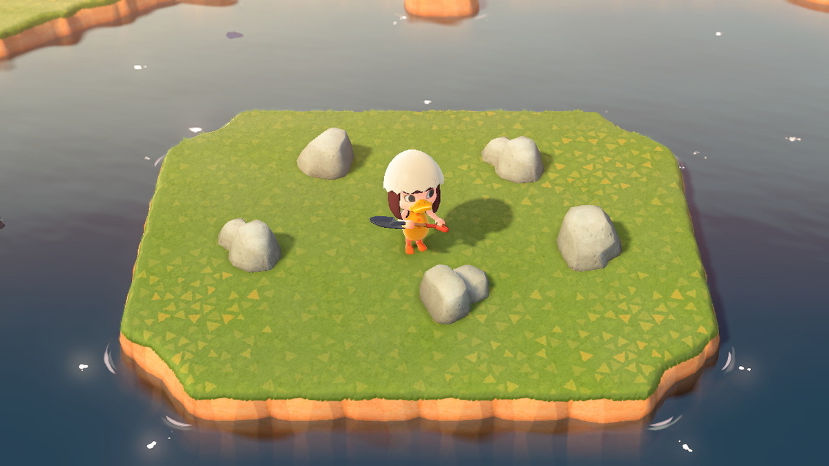 あつ森でベル稼ぎ】真ん中に岩が5個ある離島攻略方法【あつまれどうぶつの森】 - おおまめとまめ育児日記