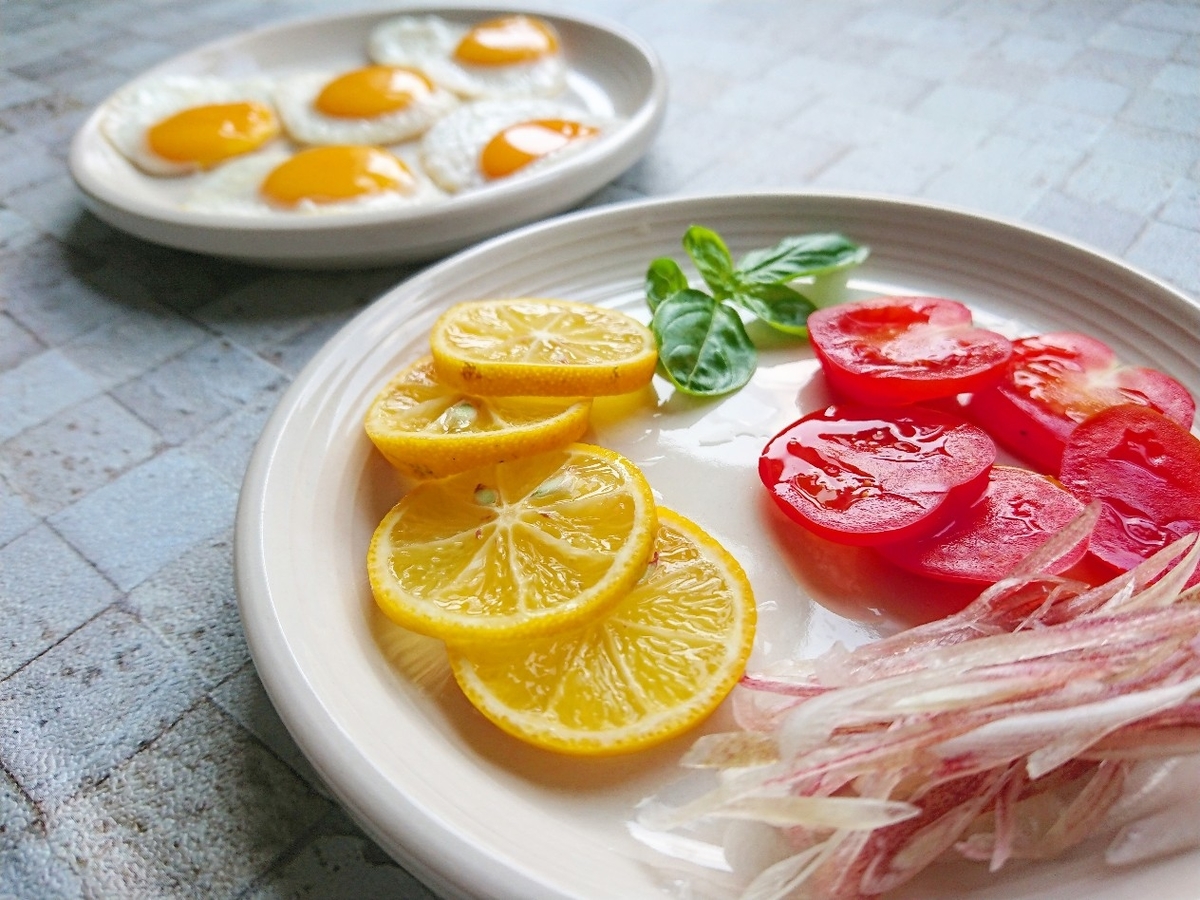 f:id:oomametomame:20200807000719j:plain 野菜や薬味