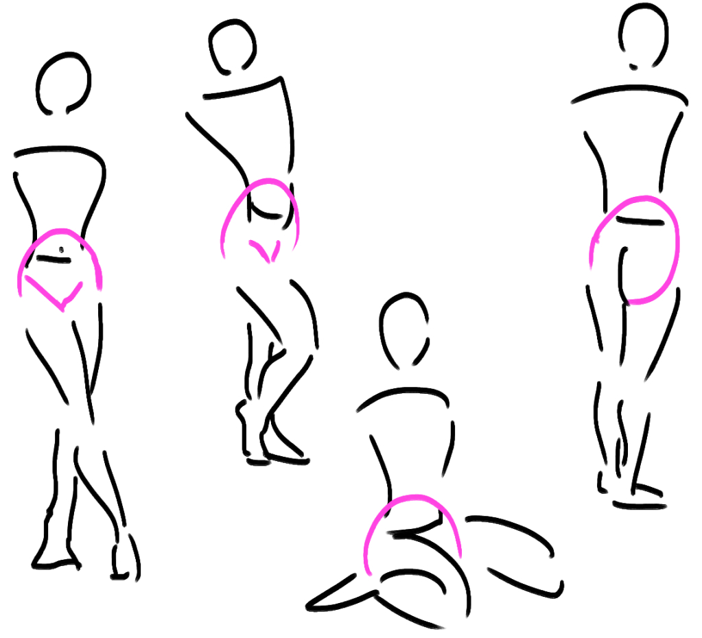 描き方メモ 男女でこんなに違う 腰 及び尻 のアタリの付け方 Monacaの絵とetc 描き方メモ 男女でこんなに違う 腰 及び尻 のアタリの付け方 Monacaの絵とetc