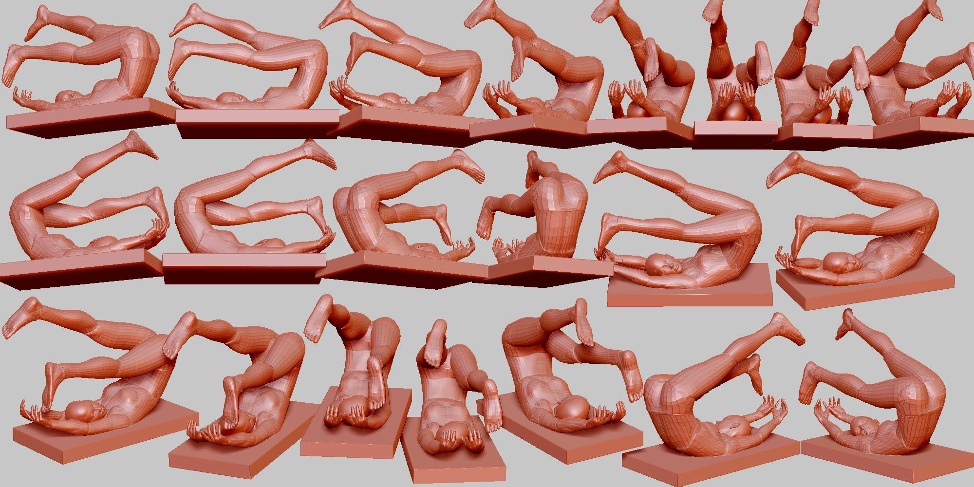 暇を持て余す 07 ポーズ 2412 髪と形