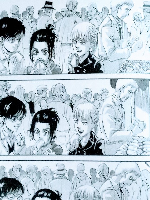 ライナーが子供たちに出店の食べ物を買ってあげているシーンに胸が痛みまくる 進撃の巨人趣味ブログ