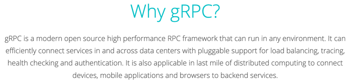 Why, gRPC?