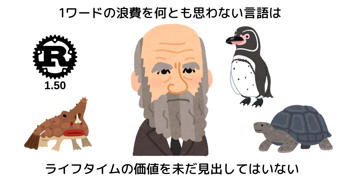 1ワードの浪費を何とも思わない言語は、ライフタイムの価値を未だ見出してはいない