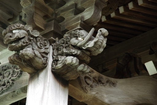 木鼻の彫刻は龍に獅子に象と盛り沢山!古建築の見どころはこんなところにもある。~日本建築の見方~ - おらがまち