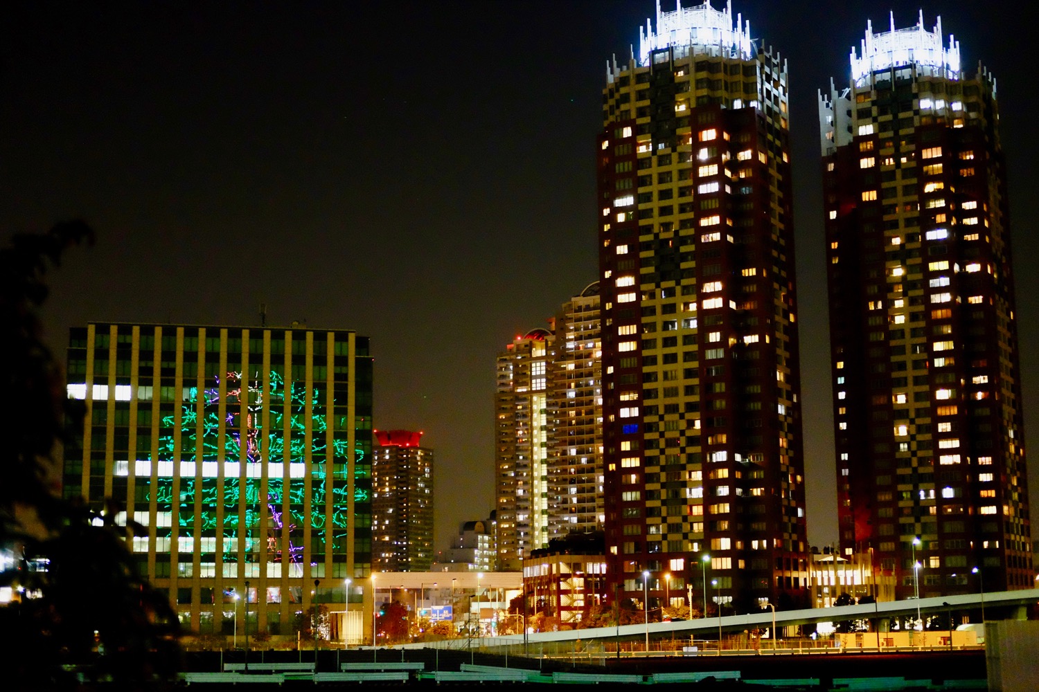 夜の東京テレポート駅付近